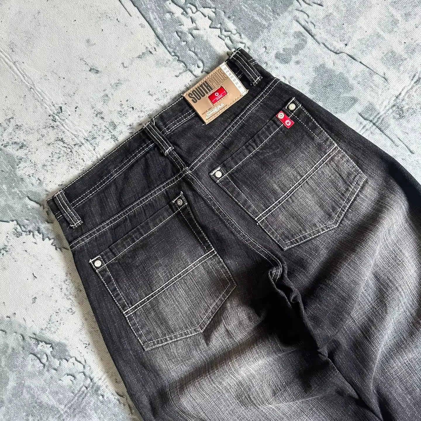 American Fashion Hip Hop Joker Oversized Jeans Women Street Y2K New Clearance Spot Hot Mopping Wide-leg Pants Unisex Loose Jeans