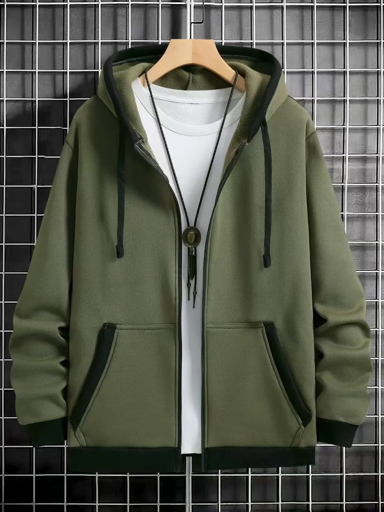 Thickened Men's Hooded Zipper Cardigan Casual Outerwear Fashionable Sweatshirt Autumn Winter New Arrival Cross-Border Style