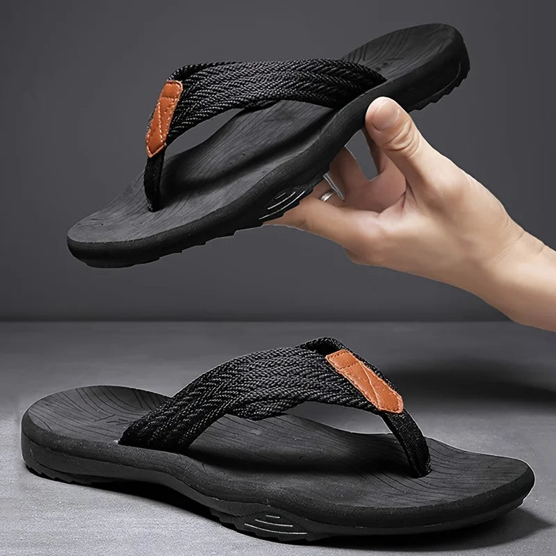Pmoiste Men Flip Flops EVA Slip-on Beach Comfortable Designer House Slippers High Quality Summer Outdoor Non Slip