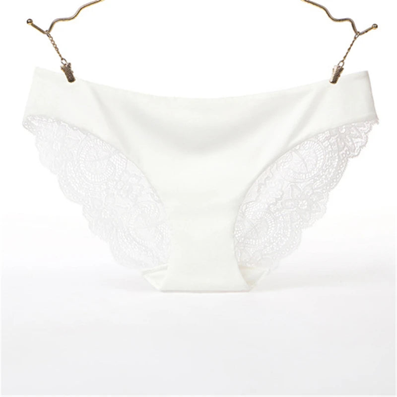 Women's Seamless Underwear Leopard Intimate Women Sexy Lace Black Floral Panties Seamless Panty 3pcs/set