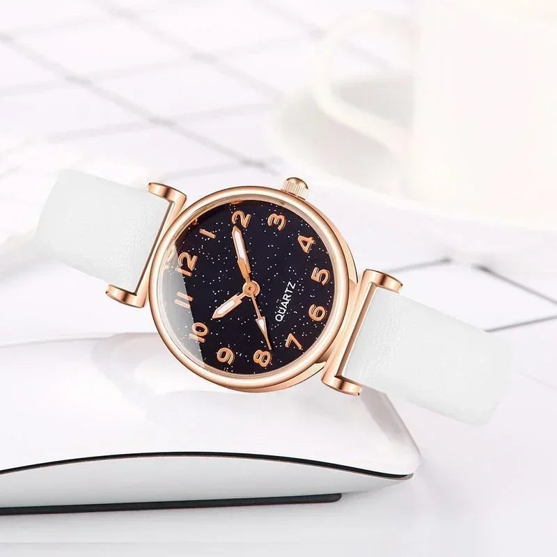 Quartz Watch Leather Strap Simple Design Dial Small Fashion Women Wristwatch Casual Watch relojes para mujer часы женские