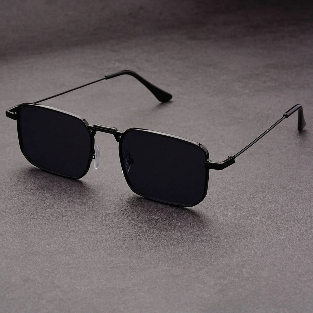 Fashion Rectangle Sunglasses Men Women Vintage Square Driving Sun Glasses Luxury Brand Metal Frame Eyewear Lentes De Sol Hombre