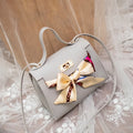 2024 New Women Ribbon PU Leather Bow Decor Mini Flap Hangbag Ladies Fashion Wallet Shoulder Messenger Crossbody Bag Totes Wallet