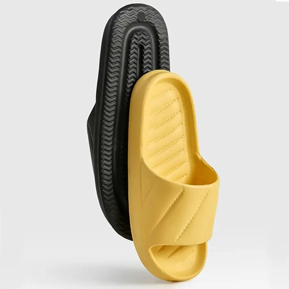 Women's Slippers Soft EVA Sandals Comfortable Stripe Decoration Cute Casual Shoes Non-Slip Shoes Solid Color Bathroom Sandals