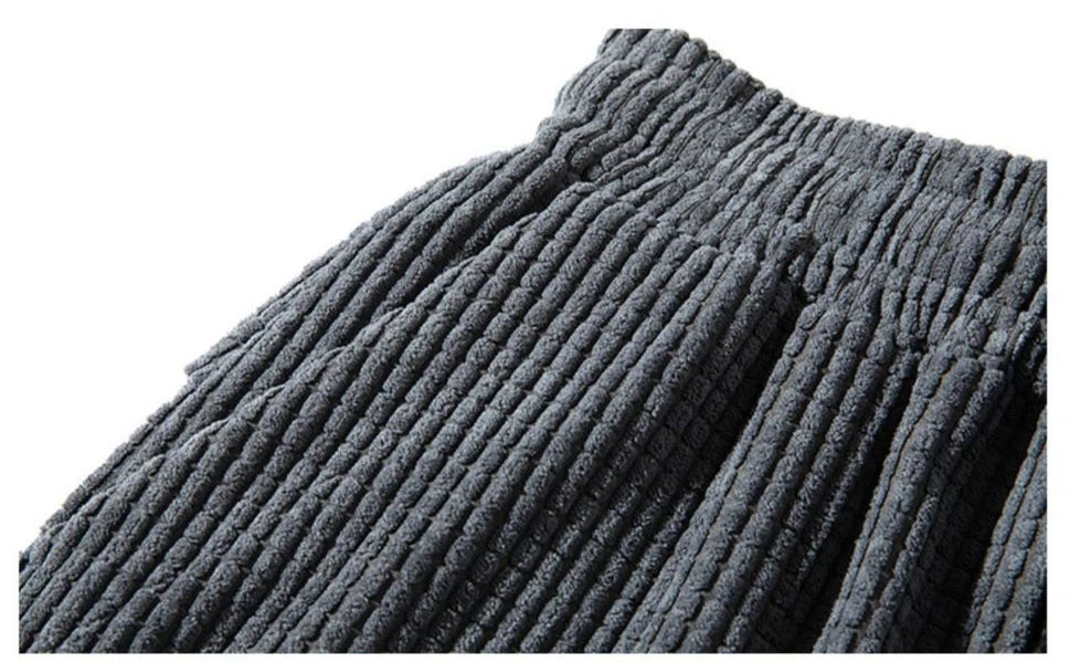 Autumn Winter Warm Motorcycle Jogger Corduroy Pants Men Tech Fleece Sweatpants Casual Harem Pants Male Sport Thermal Trousers