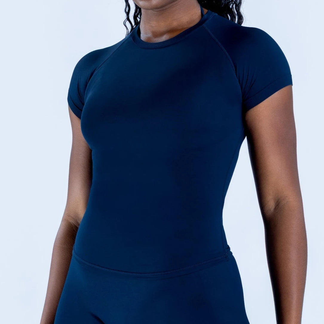 Impacts Short Sleeve Top for Women Workout Gym Crop Top Light Weight Yoga Top Shirt Longline Sports Stretchy Shirts