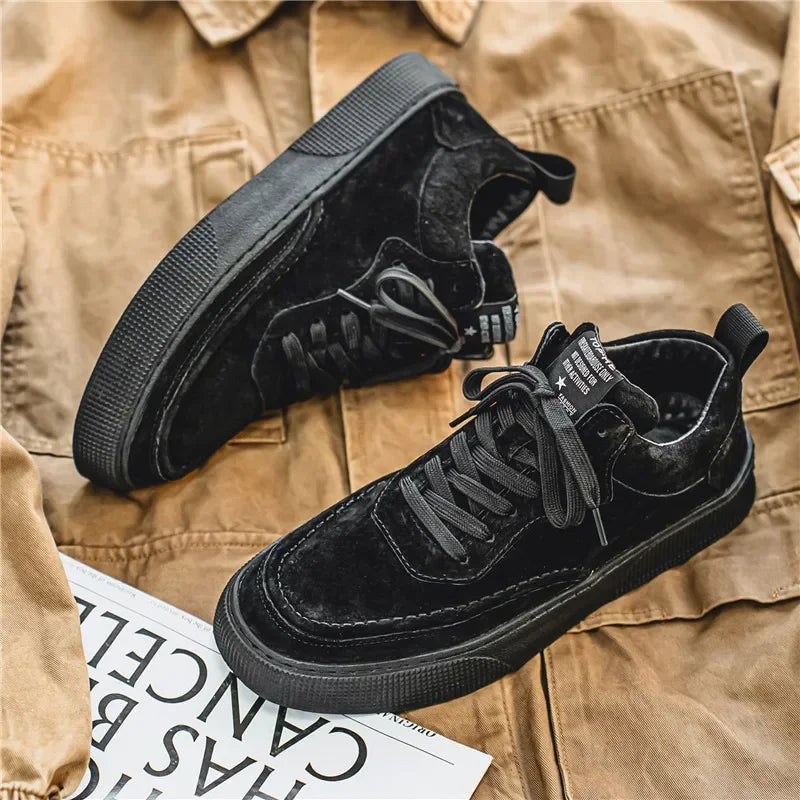 New British style men board shoes  spring  autumn retro low top male casual single shoes student sports  shoes