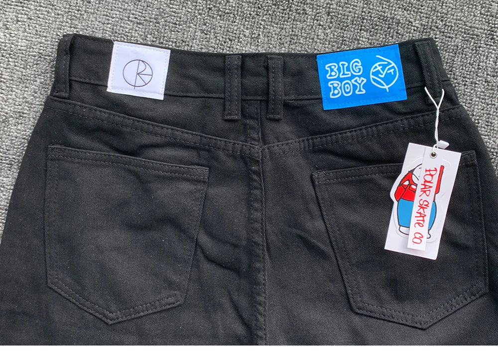 Y2K Embroidery Baggy Boy Jeans Women Streetwear Gothic Cartoon Blue Straight Jeans Retro Punk Rock High Waist Denim Trousers