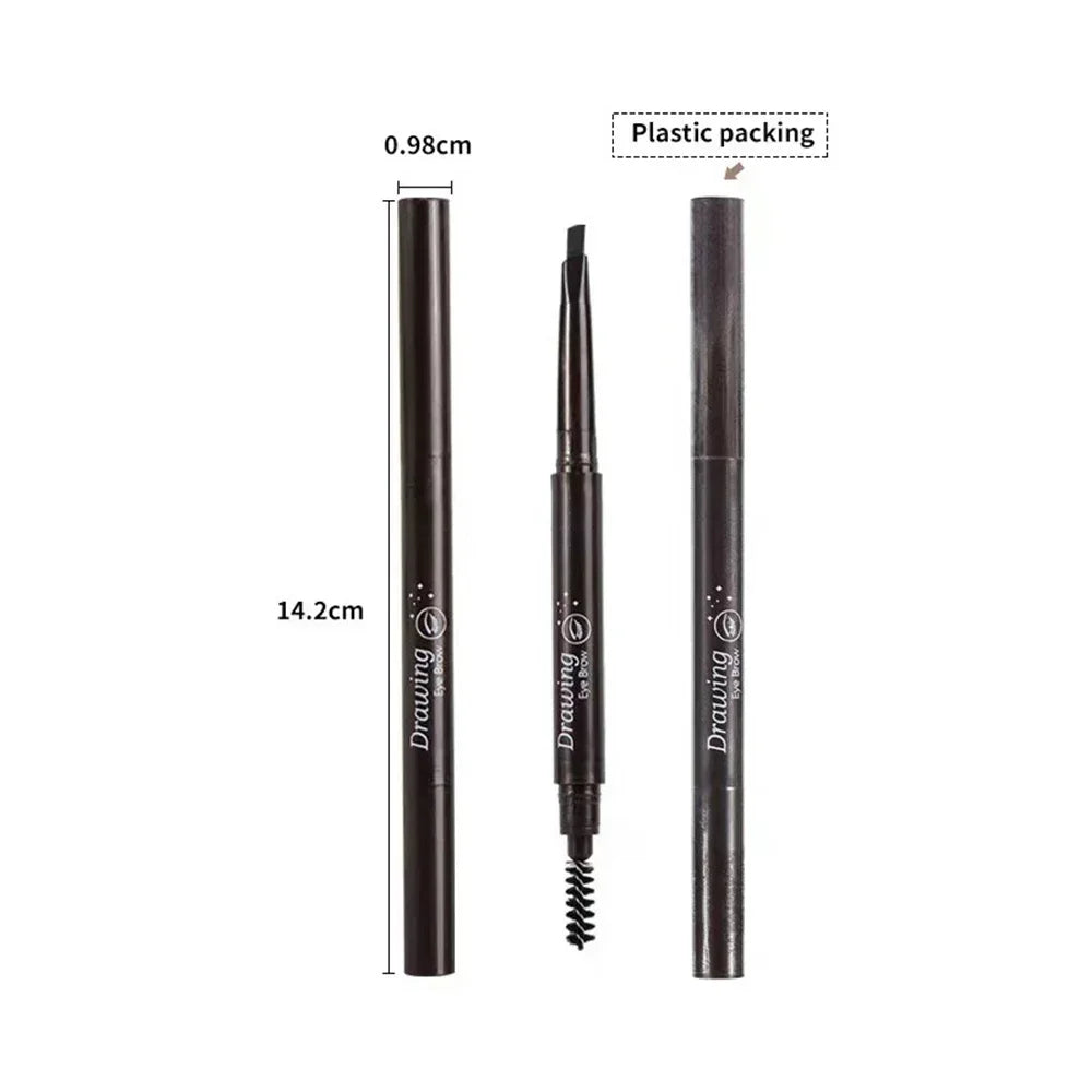 Extremely Fine Double-headed Waterproof Eyebrow Pencil - Durable and Long Lasting for Beginner Women's Makeup Eye Brow Pen