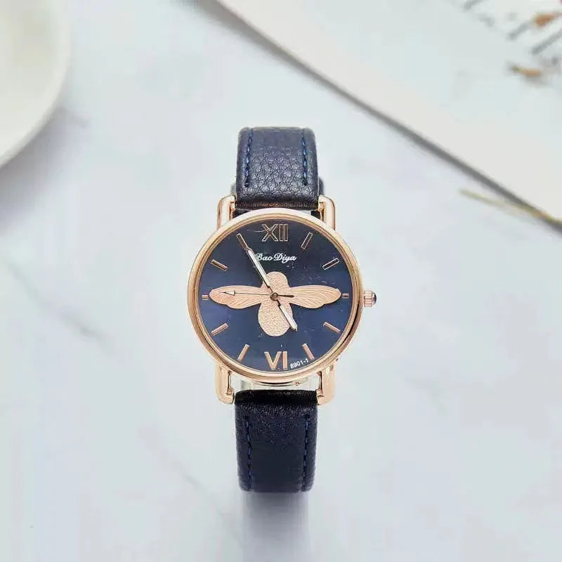 Simple Cute Womens Watches Ladies Fashion Bee Watch New Simple Casual Womens Analog WristWatch Bracelet Gift Relogios Feminino