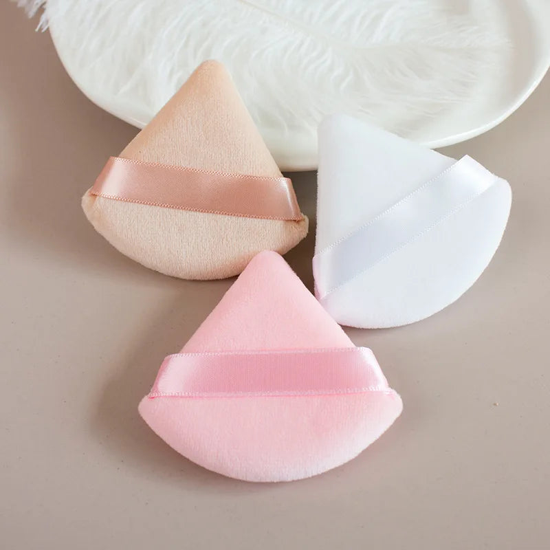 Triangle Powder Puff Soft Makeup Sponge for Face Make Up Eyes Contouring Shadow Cosmetic Washable Mini Velvet Foundation Puff