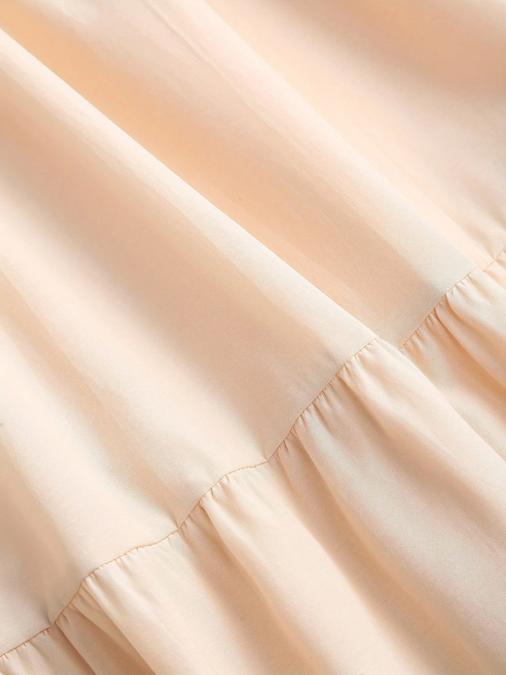 European and American women's clothing, retro V-neck solid-color long-sleeved long dress, country-style dress without belt acces