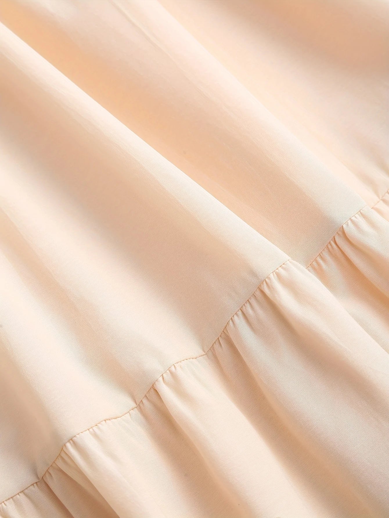 European and American women's clothing, retro V-neck solid-color long-sleeved long dress, country-style dress without belt acces