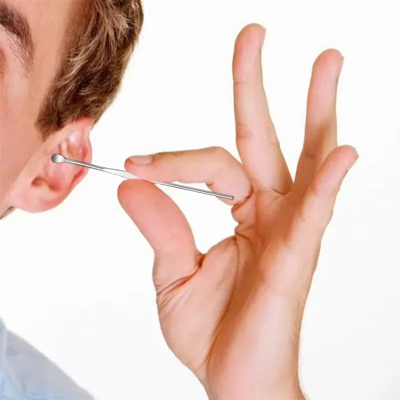 6 pcs/set Ear Cleaning Spoon Ear Protector Health Care Dirt Remover Stainless Steel Ear Picking Tool Set Cleaner