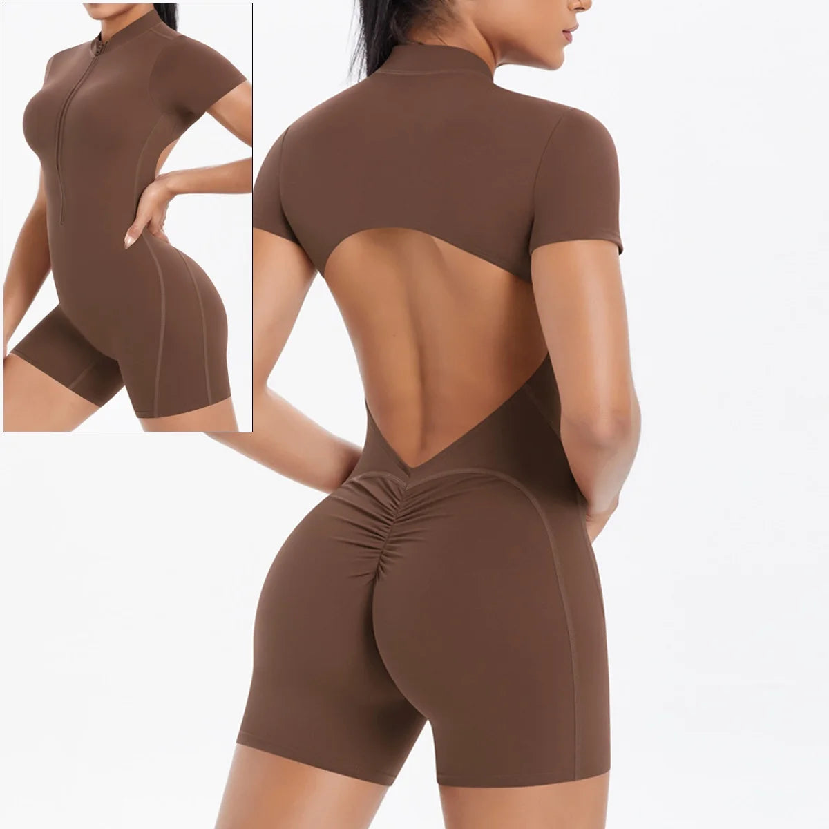 Cloud Rise Women Yoga Jumpsuit Long Sleeve Sports One Piece Suit Gym Pilates Fitness Bodysuit Rompers Workout Overall Sportswear