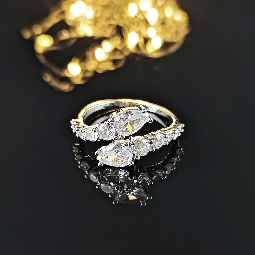 2024 New Arrival Unique Design Silver Color Adjustable Fashion Ring for Women Valentine's Day Gift Jewelry R8405