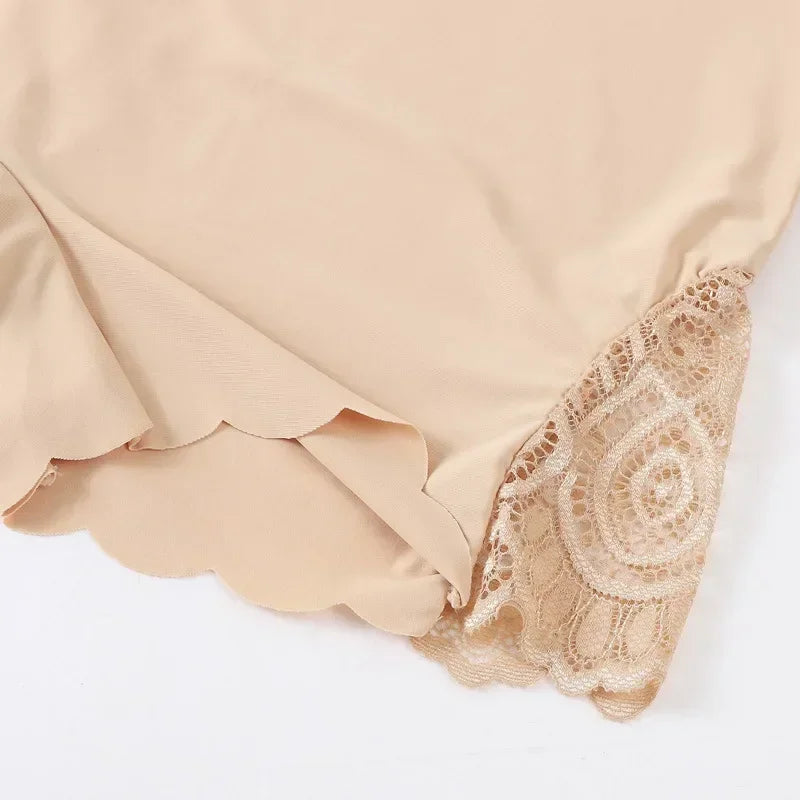 Sexy Lace Edge Safety Short Pants Soft Seamless Under Skirt Shorts Modal Ice Silk Breathable Short Tights Women Underwear