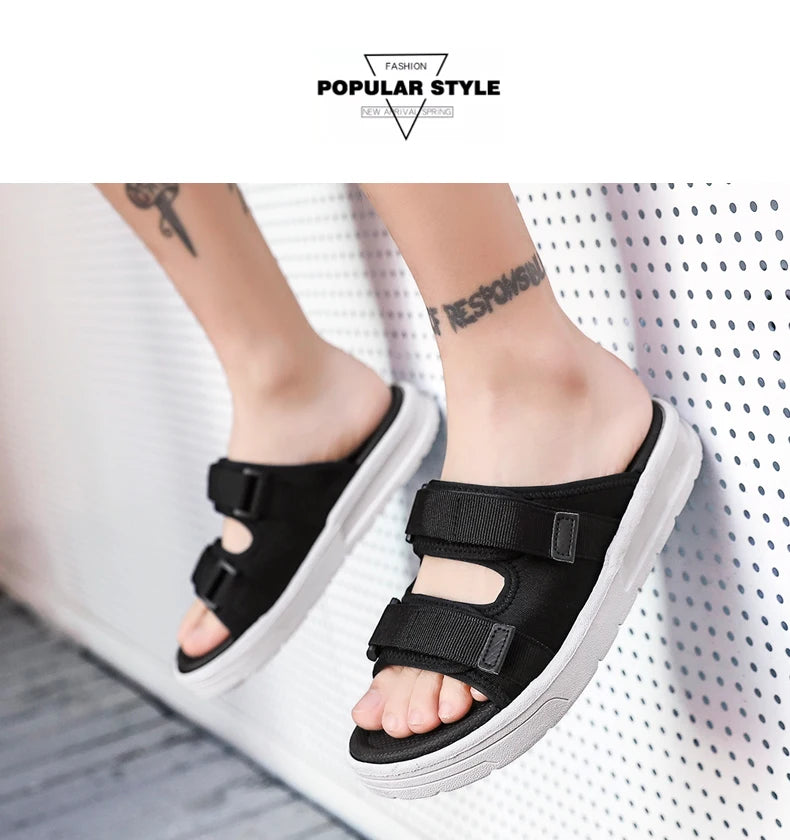 Men's Sandals Flat Sandals Men's Slippers Shoes for Men Wear-resistant Soft and Comfortable Indoor and Outdoor Non-slip Fashion