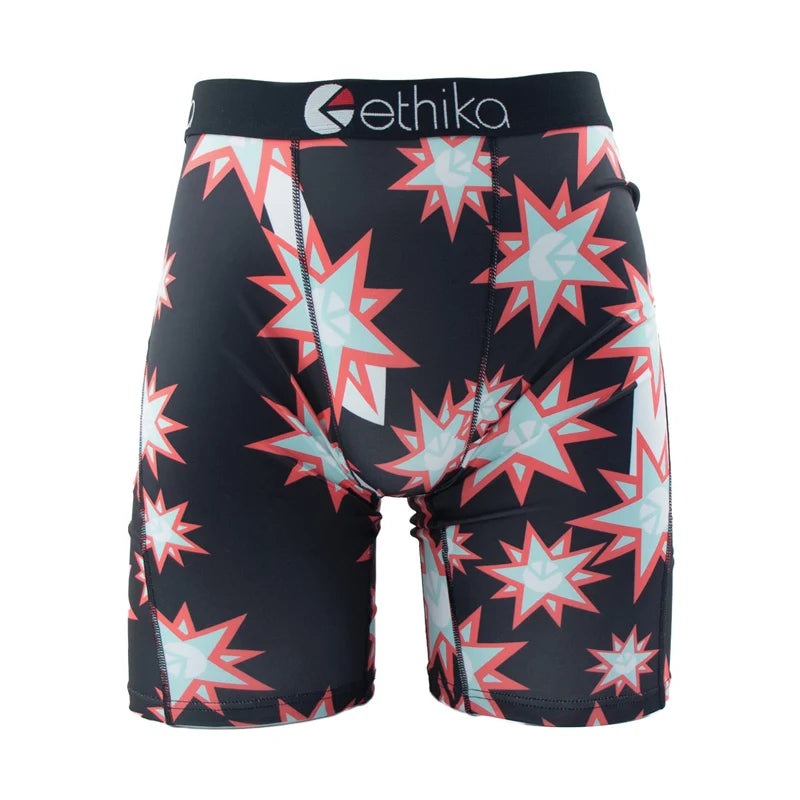 ETHIKA 1Pcs Men Underwear Boxers Breathable Mesh Crotch Mens Trunks Plus Size S-3XL Man Swimming Underpants Men's Panties Trunks