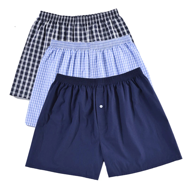 Cotton Men's Boxer Shorts, Summer Men's Comfort Shorts, Men's Breathable Underwear, Soft Shorts, Home Shorts, Special 3pcs Set