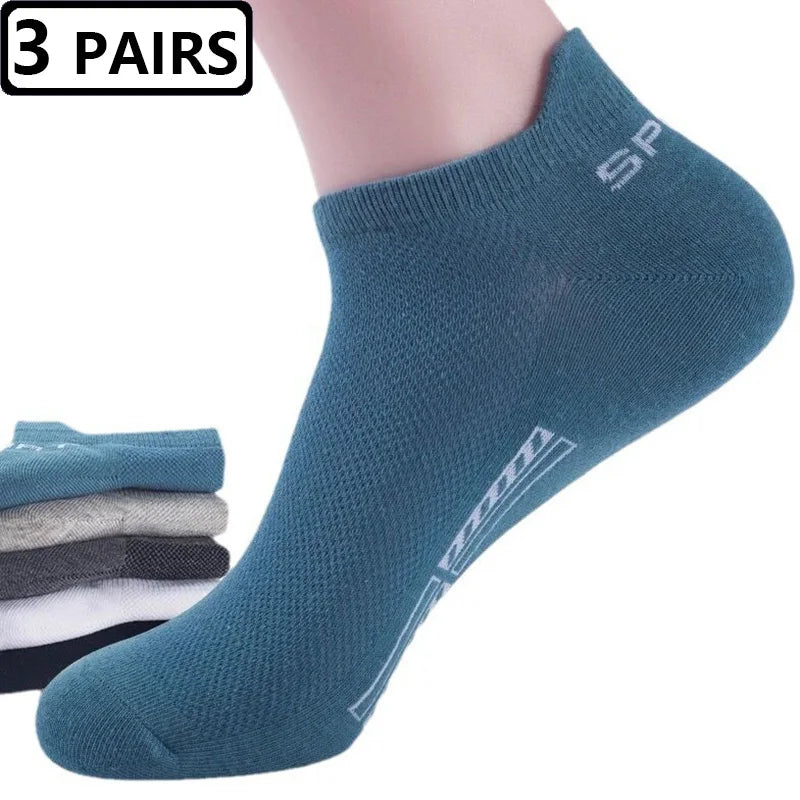 New Socks Men 3pairs/lot High Quality Summer Cotton Socks Breathable Soft Short Funny Ankle Sock Mens Meias Calcetines Size38-43