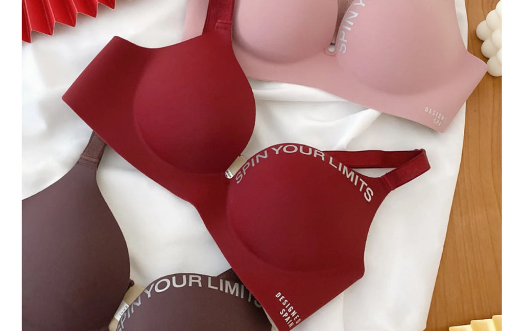 Women Print Seamless Bra Sexy Lingerie Floral Push Up Bras One-Piece Underwear 2024