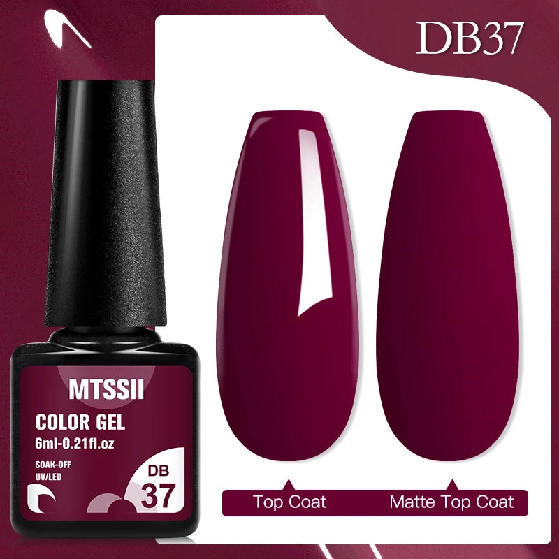 Mtssii 6ML Chocolate Color Gel Nail Polish Brown Semi Permanent UV Gel Autumn Winter Popular Soak Off Nail Art Gel Varnishes
