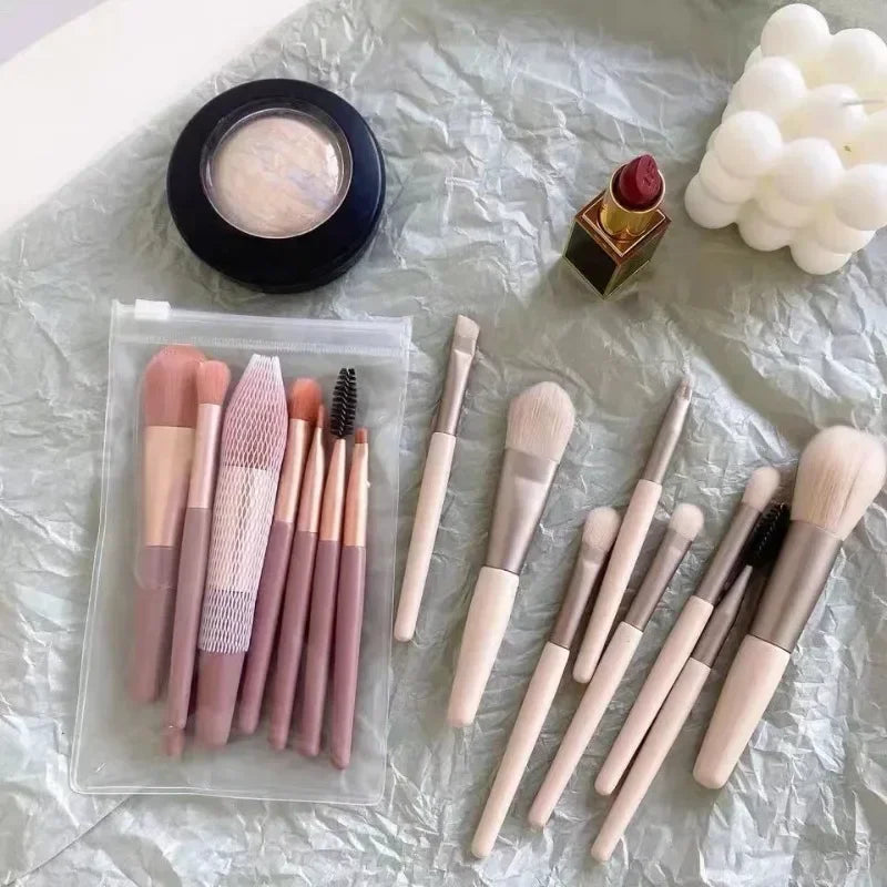 8Pcs Portable Makeup Brush Eyeshadow Foundation Blending Make up Soft Fluffy Cosmetics Concealer Makeup Brush Make Up Supplies