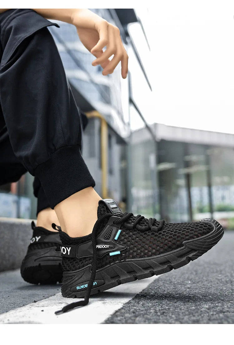 2025 Men's Casual Shoes Summer Beach Anti-slip Wading Shoes Outdoor Comfortable Breathable Mesh Sneakers Men Zapatos De Hombre