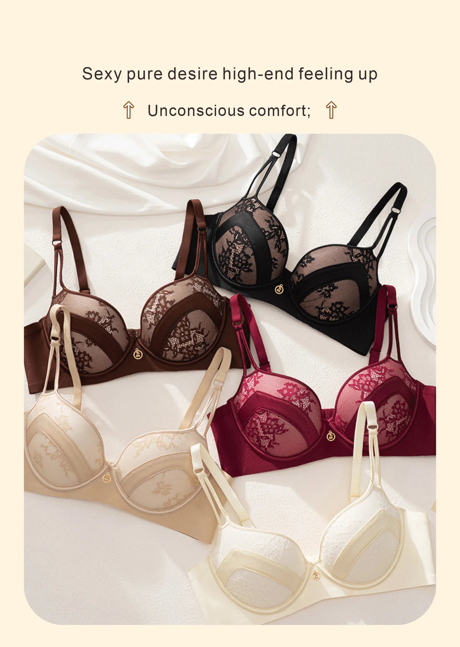 CAITING Bras Sexy Lace Massage Ladies Push Up Brassiere Floral Female lingerie Underwire Women Underwear