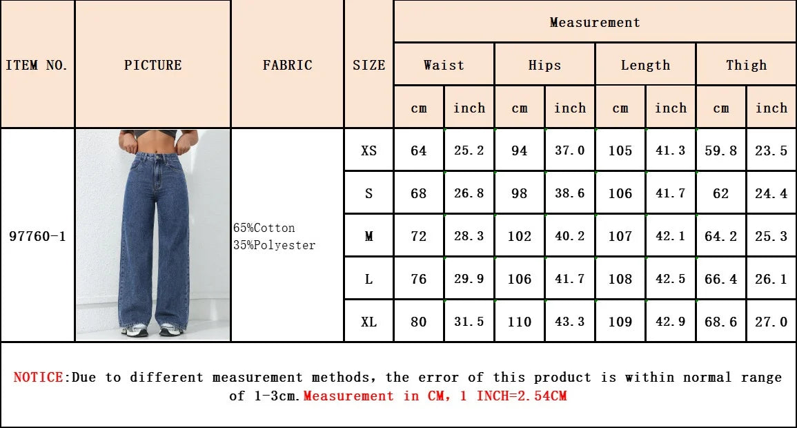 Retro Loose Wide Leg Jeans Fashion Women Solid Straight Wash High Elastic Waist Denim Pants Casual Streetwear Pocket Trousers