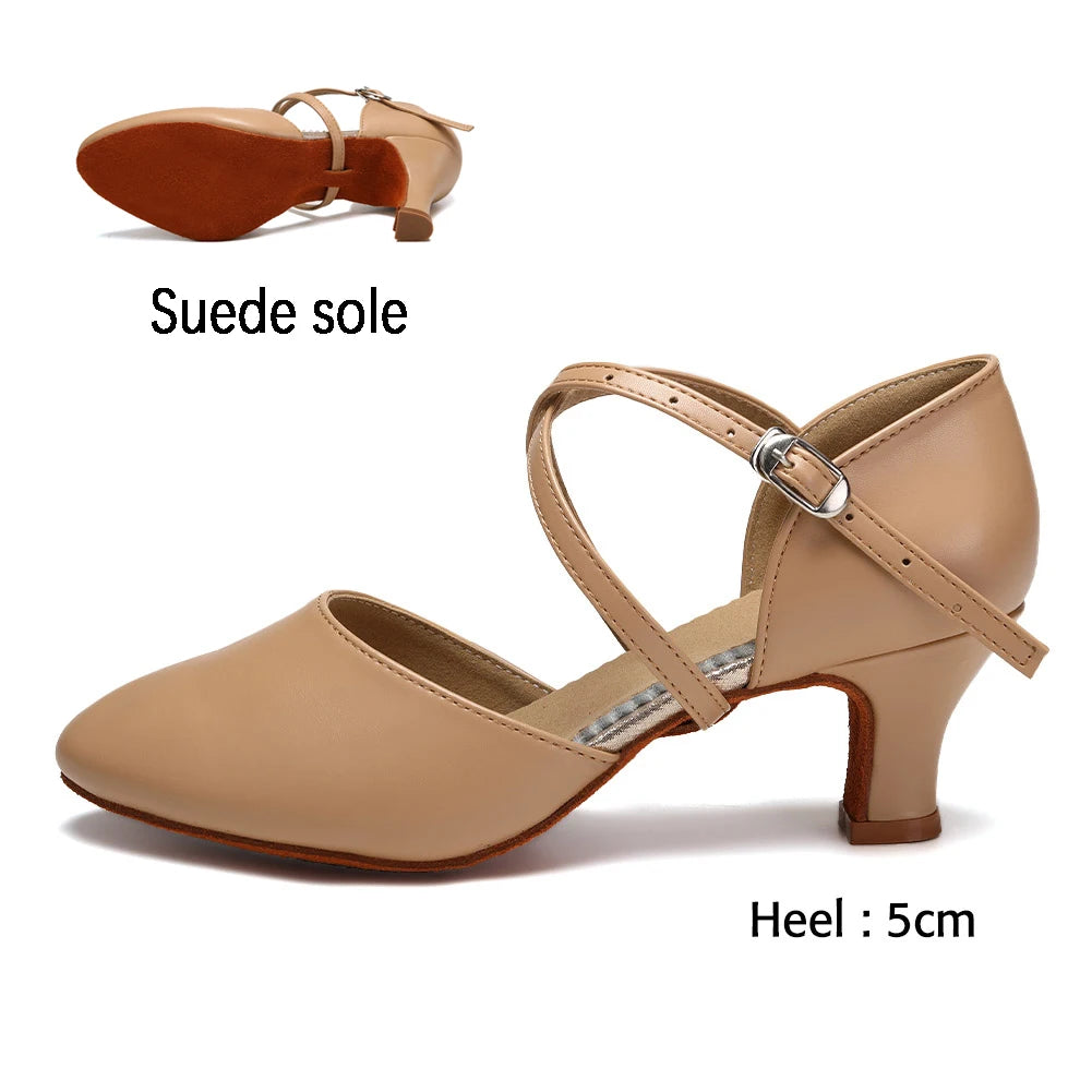 DKZSYIM Women Dance Shoes Latin Party Tango Jazz Elegant Dancing Shoes Lace-up Suede Sole Closed Toe Microfiber Leather 7 Colors