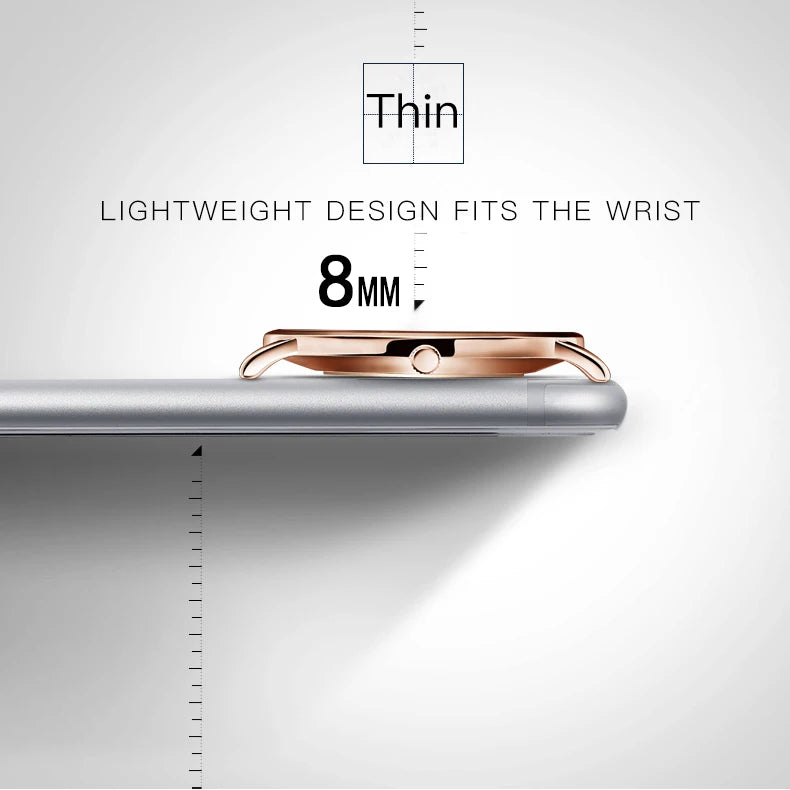 OPK 8101 Original Quartz Watch For Women Waterproof Leather Strap Hand Clock Simple Dial Top Brand Fashion Ladies Wrist Watches