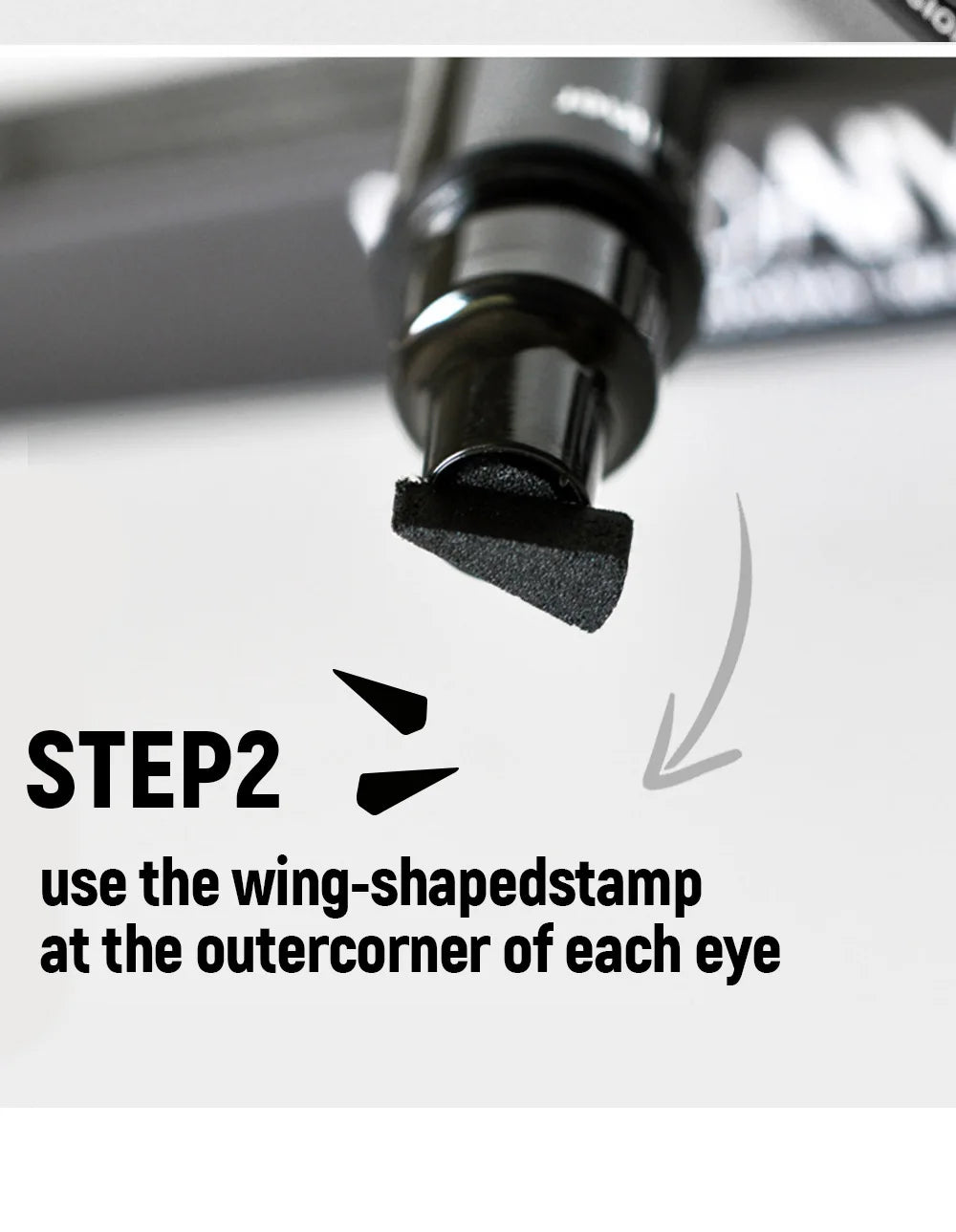 Long Lasting Triangle Liquid Eyeliner Stamp Waterproof Quick Dry No Smudging Eye Cosmetics Tool for Professional Makeup