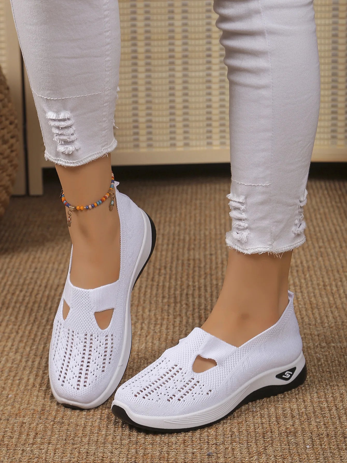 New Women's Sneakers Breathable Mesh Casual Shoes for Women Comfortable Soft Sole Walking Shoes Fashion Shallow Mouth Flat Shoes