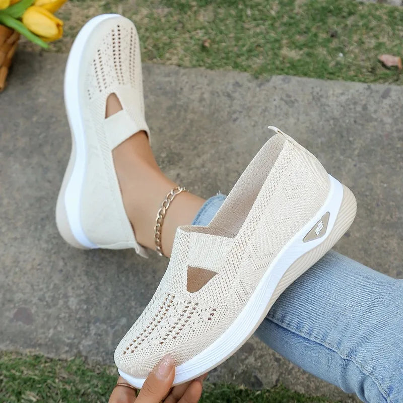 New Women's Sneakers Breathable Mesh Casual Shoes for Women Comfortable Soft Sole Walking Shoes Fashion Shallow Mouth Flat Shoes