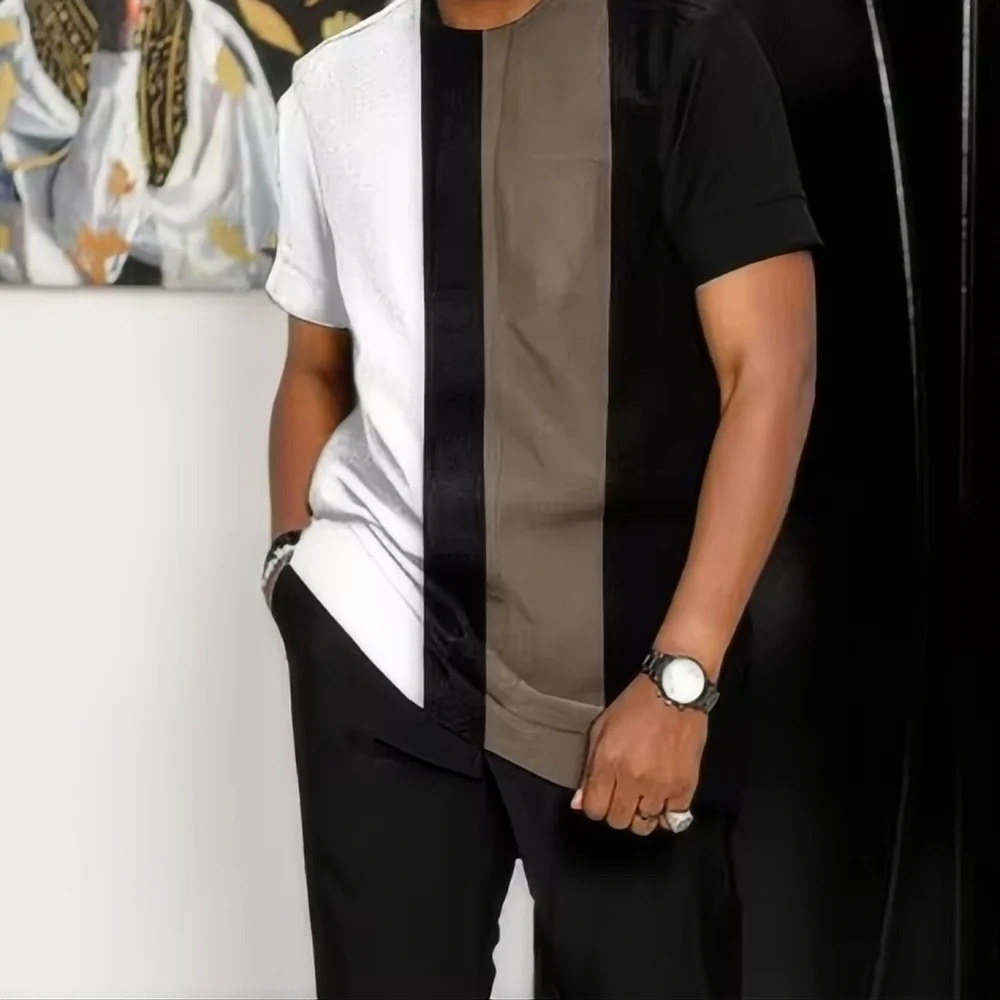 Summer fashion new sports suit men's T-shirt+pants 2-piece set men's oversized clothes Joogers Outfit 3D printed pants set