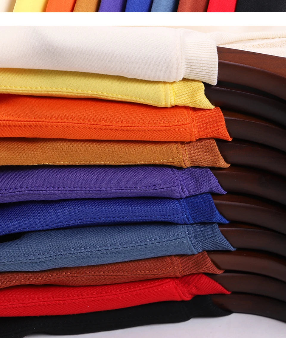 Candy Color Hoodie Loose 14 Solid Color Spring Autumn Winter Men Women Plush And Thick Versatile Top Sweatshirts Couple Pullover