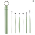 Beauty Accessory Set for Ear Hygiene 6 Pcs Ear Cleaner Kit with Earpick Sticks Earwax Remover Ear Pick Cleaning Spoon