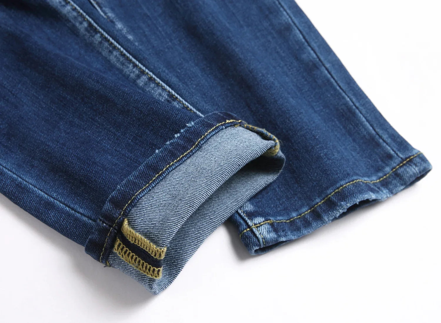 2025 Men's Ripped Jeans Luxury Brand Light Blue Holes Long Trousers Quality Male Fashion Stretch Slim Pants Men Skinny Jeans