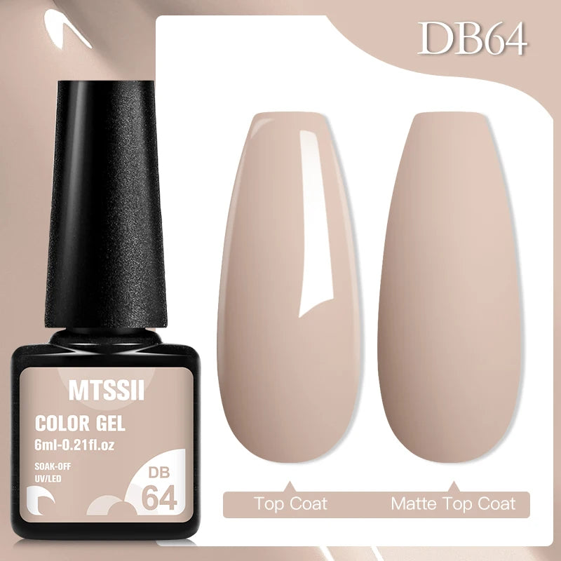 Mtssii 6ML Chocolate Color Gel Nail Polish Brown Semi Permanent UV Gel Autumn Winter Popular Soak Off Nail Art Gel Varnishes