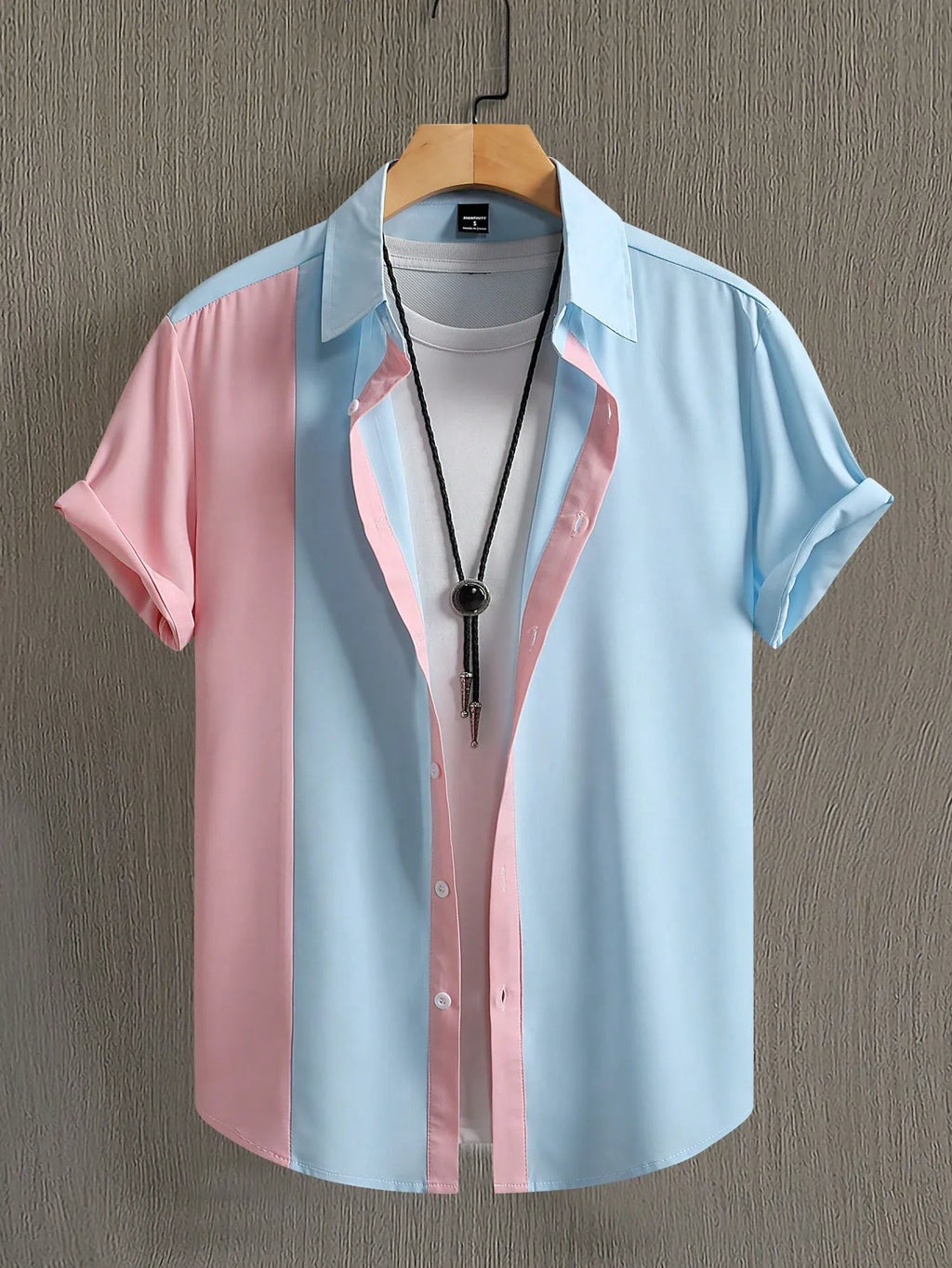 The new men's short-sleeved shirt for summer 2025 features a casual fashionable comfortable and soft 3D pattern print