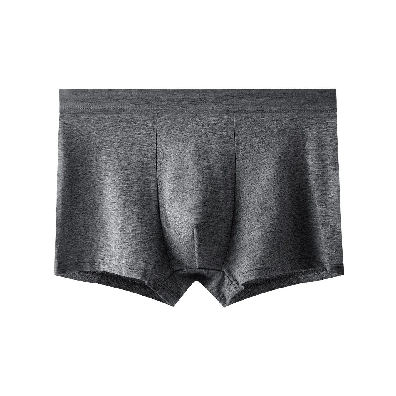 Men's solid color cotton underwear breathable antibacterial men's boxer underwear mid waist men's sports comfortable flat shorts