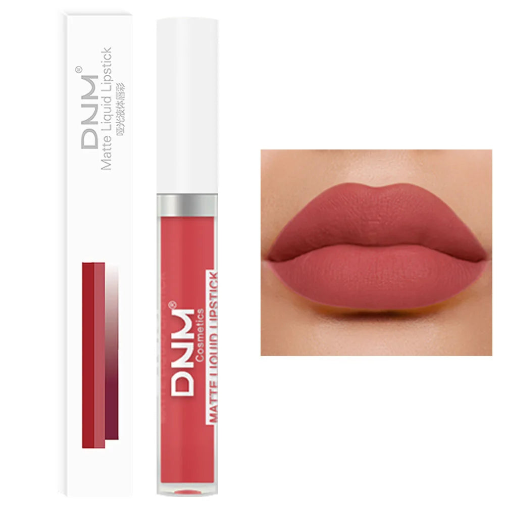 DNM 19 Colors Matte Lip Gloss Waterproof Long-lasting Non-fading Lip Glaze Multi-color Non-stick Cup Lipstick Lipgloss