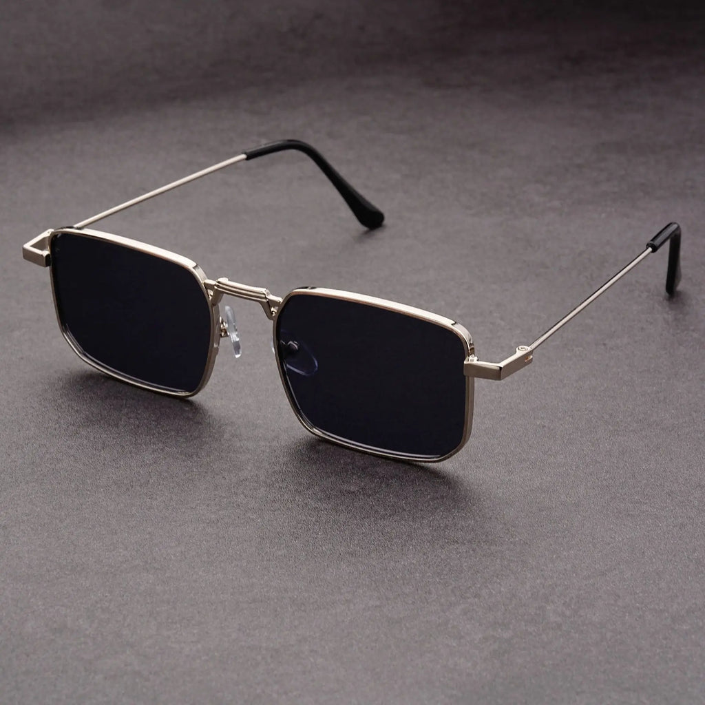 Fashion Rectangle Sunglasses Men Women Vintage Square Driving Sun Glasses Luxury Brand Metal Frame Eyewear Lentes De Sol Hombre