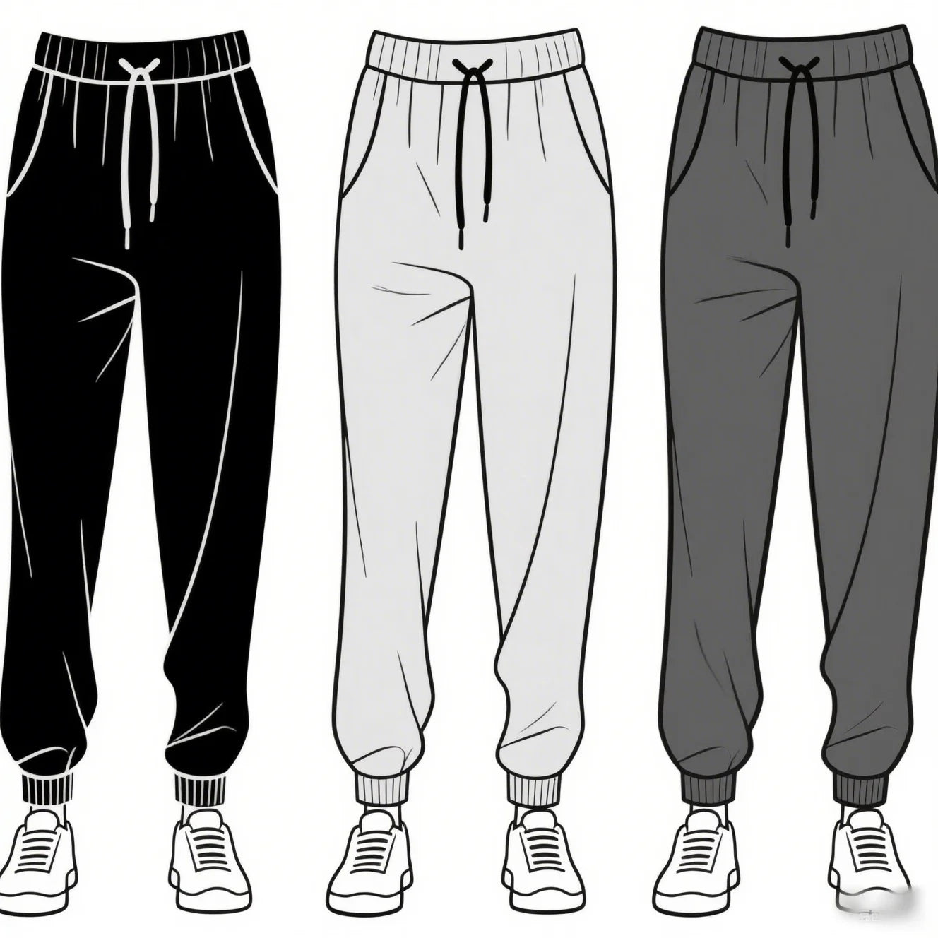 Men's Athletic Trainning Joggers Casual Loose Fit Sweatpants Male  Spring Fall Elastic Waist Drawstring Trousers