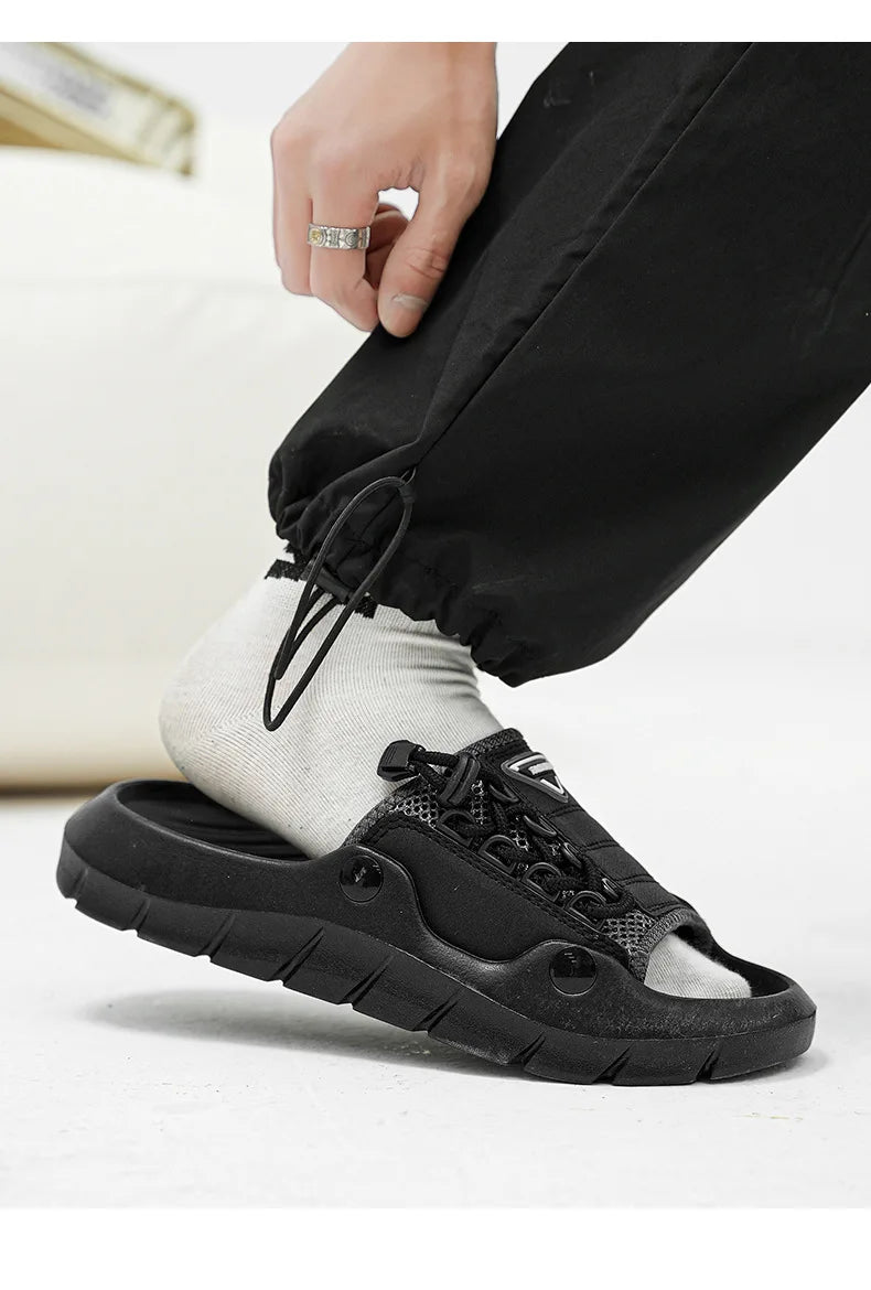 New Men's EVA Platform Massage Slippers Home Mute Anti-slip Slides Outdoor Beach Casual Sandal Shoes for Men Sandalias De Hombre