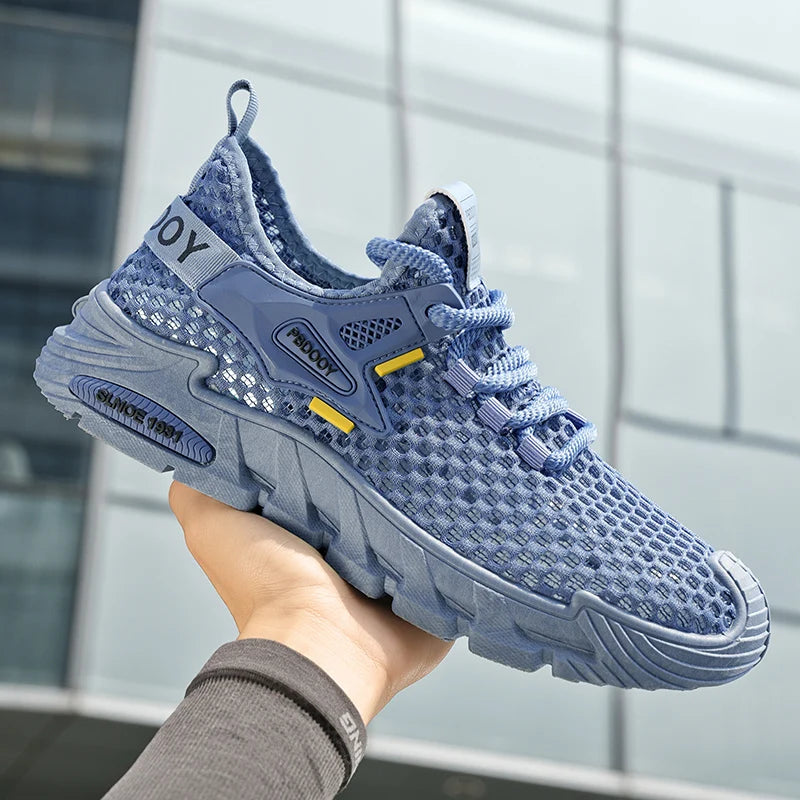 2025 Men's Casual Shoes Summer Beach Anti-slip Wading Shoes Outdoor Comfortable Breathable Mesh Sneakers Men Zapatos De Hombre
