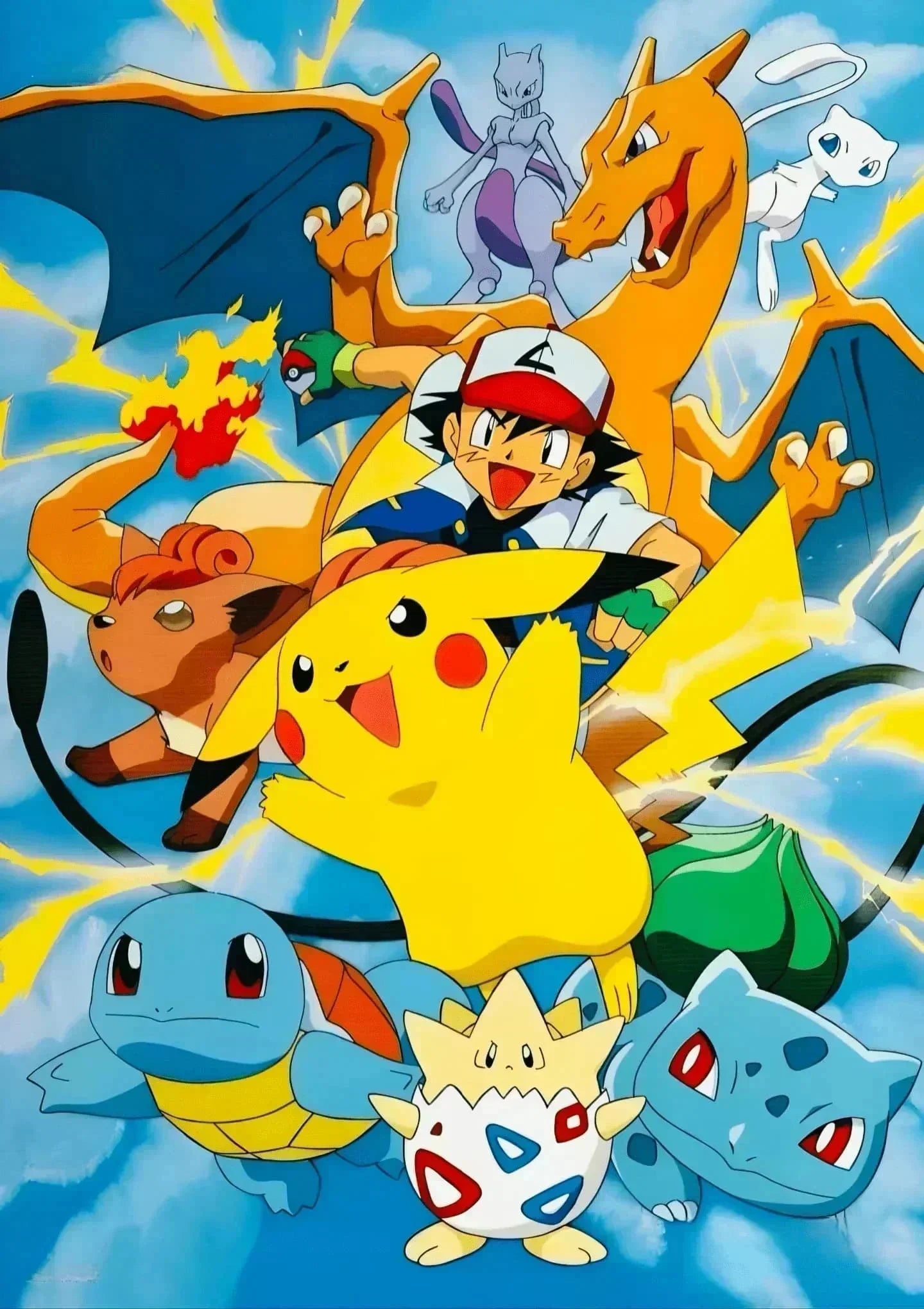 2025 Anime Pokémon Pikachu Front and Rear Printed Hoodie Top Men's and Women's Autumn/winter New Harajuku Casual Trendy Sweater