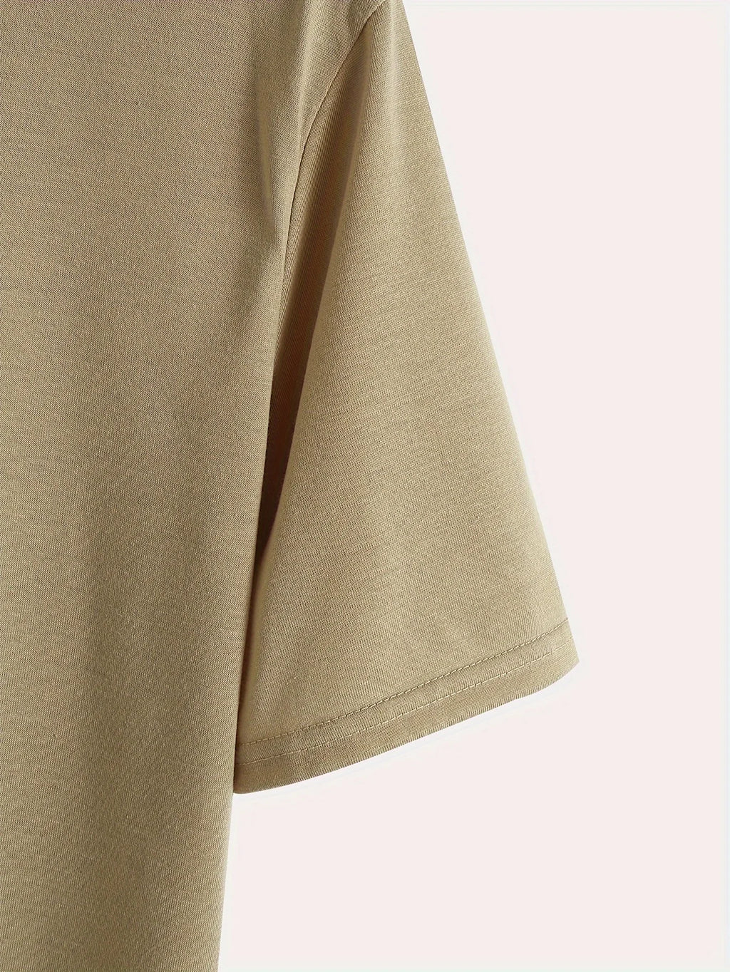 Men's summer earphones with letter print, breathable and comfortable round neck T-shirt, outdoor sports and leisure top